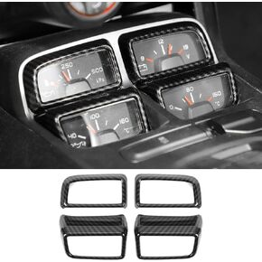 RT-TCZ Carbon Fiber Center Console Dashboard Trim Cover Interior Accessories Decoration for Chevrolet Chevy Camaro 2010-2015,4PCS