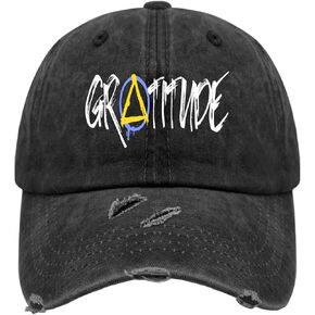Gratitude Sobriety Journey Symbol Hat for Mens Recovery Hat Washed Distressed Baseball Cap Days Sober Hat Gifts for Women