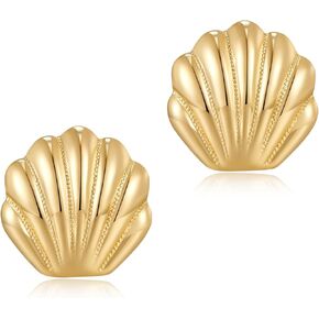 Sea Shell Earrings For Women Conch Earring Gold Shell Earrings Beach Ocean Studs Summer Fashion Earrings Jewelry