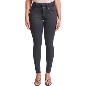 بنطلون جينز نسائي YMI من Royalty For Me مكون من 3 أزرار أساسية مرتفع الارتفاع مع جيوب أمامية عملية in Kuwait