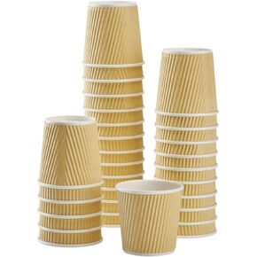 Karat 10oz Premium White Paper Hot Coffee Cups (Diameter 3.54") - Disposable, Leak-Resistant Double Poly-Lined Cups for Hot Beverages - Ideal for Cafes & Restaurants - Pack of 1000