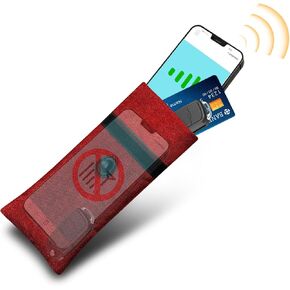 Faraday Bag for Key Fob, Faraday Key Fob Protector, Car RFID Signal Blocking Key Fob Protectoral, Car Pouch Fits Cell Phone WiFi/NFC/RFID/Keyless Entry Fob Signal Blocking Bag (Gray)