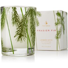 Thymes Frasier Fir Heritage Poured Candle – Pine Needle Candle Jar Design – Scented Candle with Notes of Crisp Siberian Fir, Cedarwood and Sandalwood – Luxury Home Fragrance (13 oz)