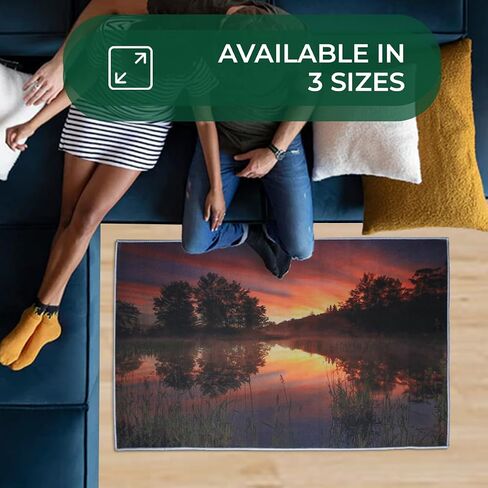 Low Pile Rugs for Indoor - 16" x 24" Non Slip Washable Mat - Perfect as Indoor Kitchen mats, Doormats, Bathroom mats & More! | Rubber Backed mat Made with Polyester in Saudi Arabia