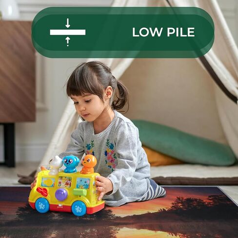 Low Pile Rugs for Indoor - 16" x 24" Non Slip Washable Mat - Perfect as Indoor Kitchen mats, Doormats, Bathroom mats & More! | Rubber Backed mat Made with Polyester in Saudi Arabia