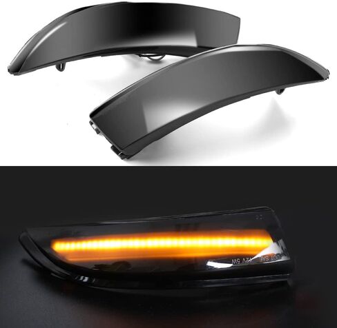 مجموعة مصابيح إشارة الانعطاف الجانبية المتتابعة الديناميكية LED عدسة مدخنة متوافقة مع Fo rd 2008-2017 Fiesta MK7 2012-2017 B-Max in Kuwait