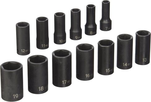 Grey Pneumatic (1213MSD) 3/8" Drive 13-Piece Semi-Deep Metric Socket Set in Kuwait