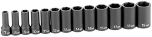 Grey Pneumatic (1213MSD) 3/8" Drive 13-Piece Semi-Deep Metric Socket Set in Kuwait