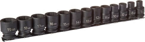Grey Pneumatic (1213MSD) 3/8" Drive 13-Piece Semi-Deep Metric Socket Set in Kuwait