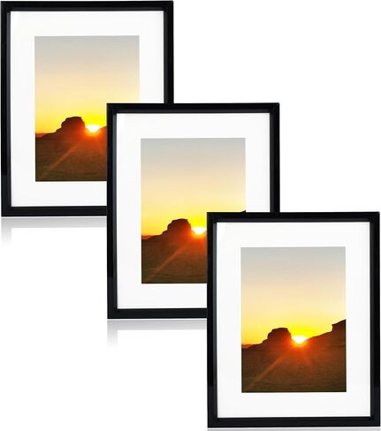 11x17 Picture Frame Black for 11x17 or 9x15 inch Picture Poster Photo Frame Mat Opening 9x15 Memorabilia, Certificates, Awards, Medals and Photos Wall Mounting Frame (P8L) in Saudi Arabia