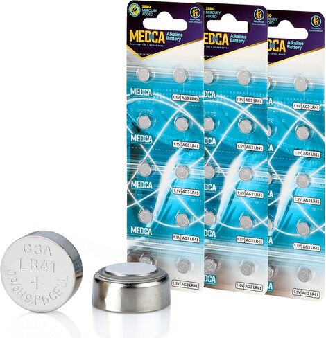1.5V Alkaline Batteries - LR41, 192, 92A,LR736, and AG3 Battery - Button Coin Cell for Hearing Aids, Amplifiers, Clocks, Toys, Remotes, Calculators, Lasers, Long Lasting Power, Anti Corrosion, 30 Pcs in Saudi Arabia