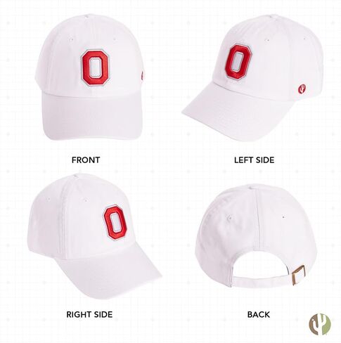 صبار الصحراء، قبعة بيسبول جامعة ولاية أوهايو، OSU Buckeyes، قبعات مطرزة، قبعة قابلة للتعديل، حزام قماش للبالغين (نمط C1) أحمر in Saudi Arabia