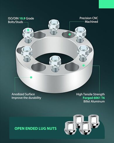 SCITOO 2Pcs 2" Wheel Spacers 8x6.5 Studs 9/16 121mm 8Lug Hubcentric Wheel Spacers Fit for Ram 3500 2500 for Dodge Ram 3500 Ram 2500 in Saudi Arabia