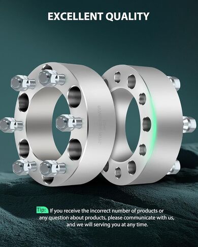 SCITOO 2Pcs 2" Wheel Spacers 8x6.5 Studs 9/16 121mm 8Lug Hubcentric Wheel Spacers Fit for Ram 3500 2500 for Dodge Ram 3500 Ram 2500 in Saudi Arabia