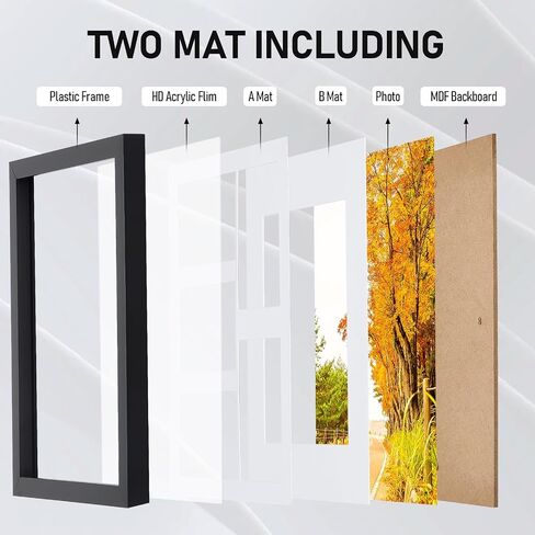 مجموعة إطارات صور TWING مقاس 8 × 10 مكونة من 10 قطع، صور عرض على سطح الطاولة 4 × 6 و5 × 7 مع حصيرة أو 8 × 10 بدون حصيرة، إطارات صور معلقة على الحائط، أسود in Saudi Arabia