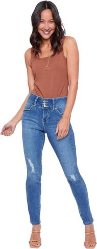 Royalty For Me Womens YMI Jeans Women's Essential 3 Button High Rise Skinny Jean with Functional Front Pockets in Saudi Arabia