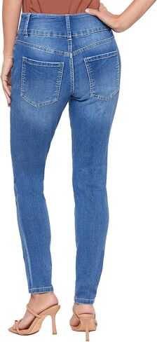 Royalty For Me Womens YMI Jeans Women's Essential 3 Button High Rise Skinny Jean with Functional Front Pockets in Saudi Arabia