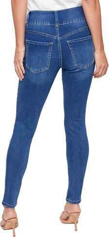 Royalty For Me Womens YMI Jeans Women's Essential 3 Button High Rise Skinny Jean with Functional Front Pockets in Saudi Arabia