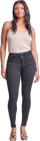 بنطلون جينز نسائي YMI من Royalty For Me مكون من 3 أزرار أساسية مرتفع الارتفاع مع جيوب أمامية عملية in Kuwait