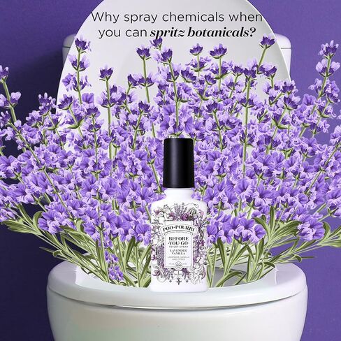 Poo-Pourri Before-You-Go Toilet Spray, Lavender Vanilla, Refill Bottle 9 Fl Oz 2 Pack- Lavender Vanilla and Citrus in Saudi Arabia