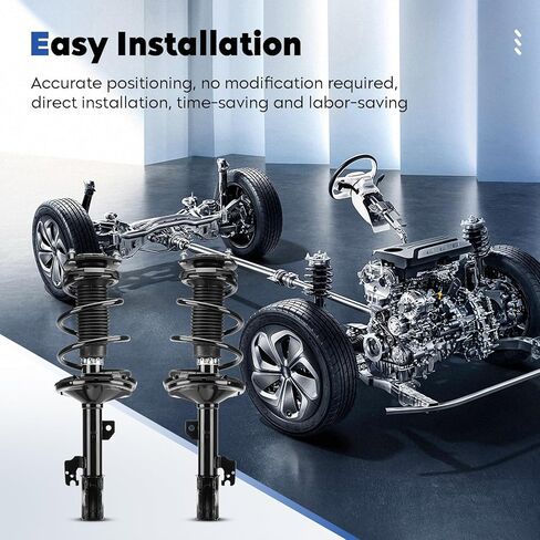 ممتص الصدمات الأمامي الكامل مناسب لسيارة Toyota Highlander (AWD) 2004 2005 2006 2007، مجموعة الدعامات مع زنبرك ملفوف، استبدال 272212 272211 in Kuwait