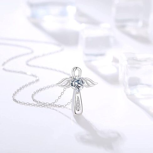 YLT 925 Sterling Silver Angel Wings Cremation Jewelry for Ashes Keepsake Memorial Cross Urn Pendant Necklace for Women Men in Kuwait
