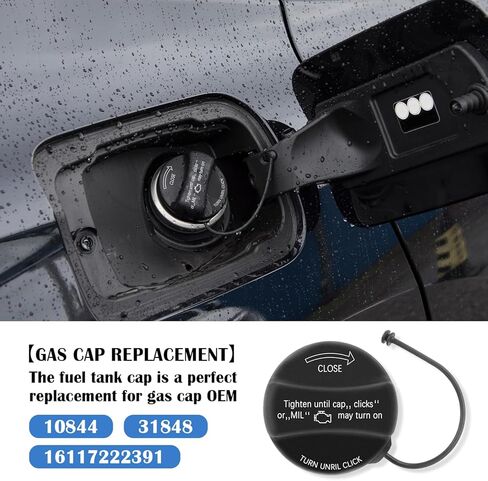 غطاء غطاء غاز السيارة، أغطية خزان الوقود البديلة للسيارات محكمة الغلق OEM#16117222391، مانع تسرب خزان الغاز متوافق مع ميني كوبر BMW X1 X2 M3 Z4 128I 330CI 328XI 760LI in Kuwait
