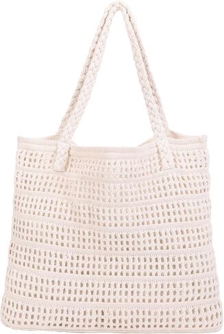 Crochet Bags for Women Summer Beach Tote Bag Large Capacity Shoulder Bag Aesthetic Hobo Bag Knit Bag Hippie Bag in Kuwait