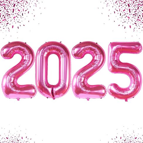 أرقام بالونات كاتش أون، باللون الوردي الساخن العملاق 2024 - 40 بوصة، بالونات السنة الجديدة | 2024 بالونات وردية لزينة رأس السنة الجديدة 2024 | بالونات فويل 2024 باللون الوردي الساخن، لوازم حفلات ليلة رأس السنة 2024 in Kuwait
