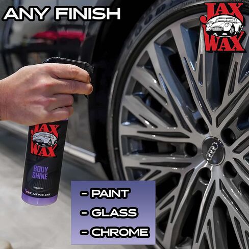 مزيل لمعان الجسم بالشمع من جاكس - رش شمع السيارة، يزيل بقع الماء والأوساخ، مركب من الزيوت الطبيعية والشمع لحماية فائقة ومظهر لامع، يستخدم على السيارة والقوارب والدراجات النارية، 64oz in Kuwait