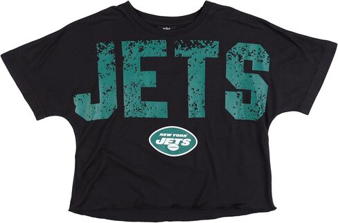 FOCO Women's NFL Team Logo Ladies Fashion Crop Top Shirt, Bottom Line, Small in Saudi Arabia