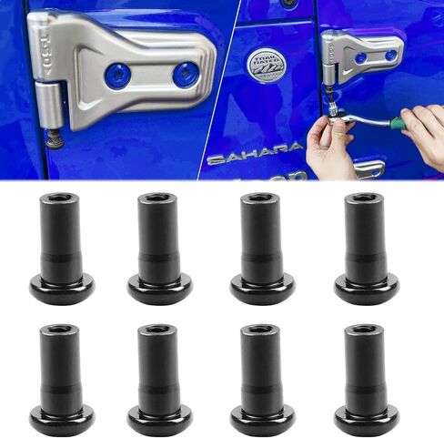Door Hinge Nuts Replacement Screws Compatible with 2007-2018 Jeep Wrangler JK JKU (8Pcs) in Saudi Arabia