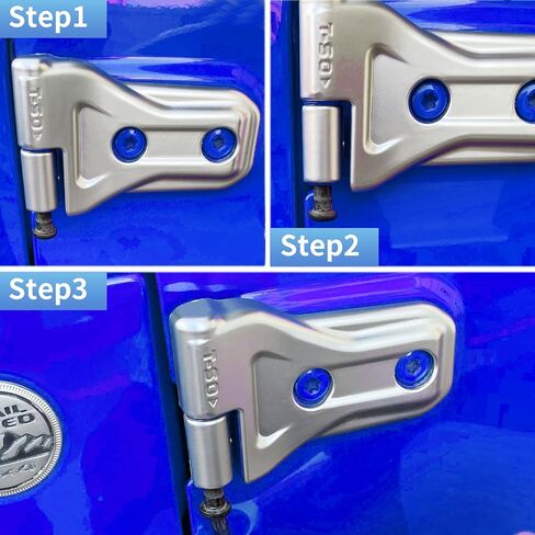 Door Hinge Nuts Replacement Screws Compatible with 2007-2018 Jeep Wrangler JK JKU (8Pcs) in Saudi Arabia
