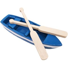 SUPVOX Wooden Boat Canoe Paddles Ocean Resin Micro Landscape Decoration Models for Kids Children