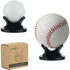 Cosmos Pack of 2 Acrylic Small Ball Stand Holder Sport Ball Display Rack for Baseball, Golf Ball, Softball, Tennis Ball, Spheres, Marbles Egg