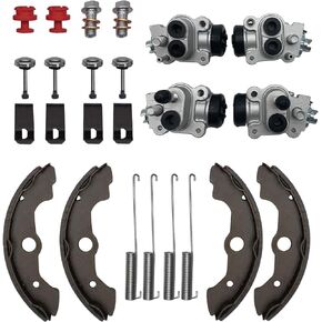 Front Brake Wheel Cylinders Shoes Kit for Honda Foreman 400 4x4 TRX400 TRX400FW 1999-2003 (Left&Right), OEM# 45370-HN0-A01 45310-HN0-A01 06450-HN5-671