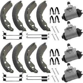 All Front & Rear Brake Wheel Cylinders Shoes fit for Kawasaki Mule 600 610 KAF400 2005-2009