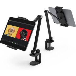 حامل مكتب Inifispce iPad، حامل كمبيوتر لوحي، حامل كمبيوتر لوحي متعدد الزوايا قابل للتعديل لشاشة 4.7 بوصة - 13 بوصة سلسلة Microsoft Surface Pro، سلسلة iPad (أسود) in Kuwait