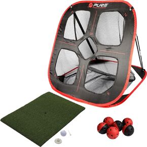 Pure2Improve Hit & Chip Indoor & Outdoor Golf Practice Bundle