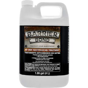 Barrier Bond - No-Drip Rust-Proofing Coating - 1 Gallon Container Of Premium Rust Inhibitor/Preventor Amber Color - Anti-Corrosive And Anti-Rust Qualities - For Undercoating Underbody Rustproofing