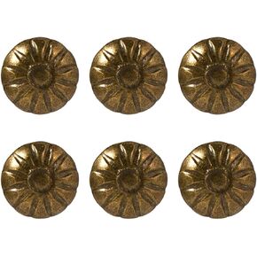 EXCEART 100pcs Decorative Thumb Tacks Push Pins Sofa Furniture Thumbtacks Flower Thumb Tacks Gold Pushpins for Photos Wall Maps Bulletin Board Corkboards (Brass)
