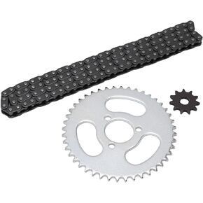 VGEBY Chain Sprocket Kit, High Power T8F Front and Rear Sprocket Chain Replacement for Modified Karts ATVs and Mini Motorcycles T8F Sprocket Chain and Sprocket Kit
