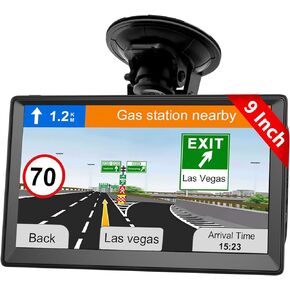 Jimwey GPS Navigator for Car 9 Inch Truck GPS Commercial Drivers 2024 with US/CA/MX Offline Map, Free Map Update, Voice Guidance, Drive Alert, Handheld GPS Navigation System for Vehicle RV Semi Truck in Kuwait