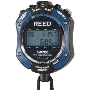 Reed Instruments SW700 6-in-1 Stopwatch: Temperature, Humidity, Heat Index, Stopwatch, Calendar and Clock, Blue