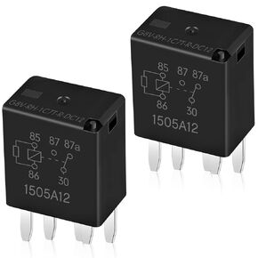 G8V-RH-1C7T-R-DC12 Power Relay Multi Purpose Relay Fuel Pump Relay Black Automotive Relay Automotive Replacement Electrical System Relays Electromechanical Relays, 5 Pin (4 Pieces)
