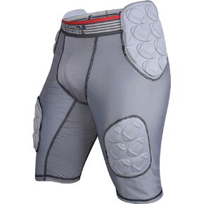 Exxact Sports Touchdown 5-Pad Adult Football Girdle for Men - Football Padded Girdle with Cup Pocket, Mens Girdle Pants