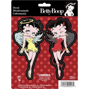 Chroma Graphics 025057 Betty Boop Devil/Angel Stick Onz Decal, 1 Pack, Red/Yellow, 6x8