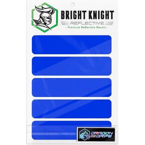 ملصقات خوذة دراجة نارية عاكسة للضوء من Bright Knight، 5 قطع ملصقات عاكسة سوداء للخوذة مع فينيل عاكس للضوء 3M، ذاتية اللصق مقاومة للماء وملصقات عاكسة للضوء للدراجات النارية