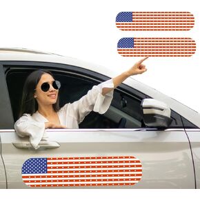Car Decal, Band-Aid Shape Large Vinyl Sticker in America Flag Design Bandage Car Funny Automotive Decal Band aid Sticker for Car Vans Vehicle Windows (2 pcs Large)