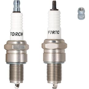 2PK TORCH F7RTC Spark Plug Replace for NGK 5534/BPR7ES V-line-19, for Bosch 7992/WR5DC 4038/WR5DP, for Champion 332/RN7YC 415/RN9YC 818/RN2C,for Denso W22EPR-U/3088, for ACDelco R41CXLS, OEM